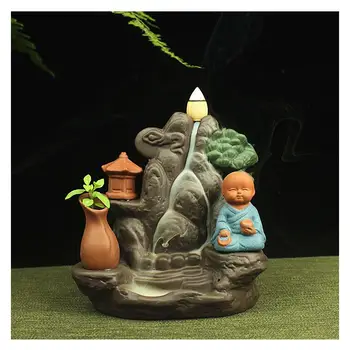 

High Mountain Backflow Incense Burner Ceramic Aromatic Buddha Smoke Waterfall Home Office Incense Holder Waterval Wierookhouder