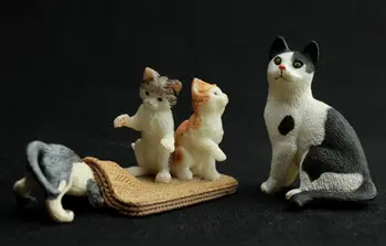 

Simulation Cat Model Play Kitten Model Decoration Simulation Animal Black and White Kitten Toy