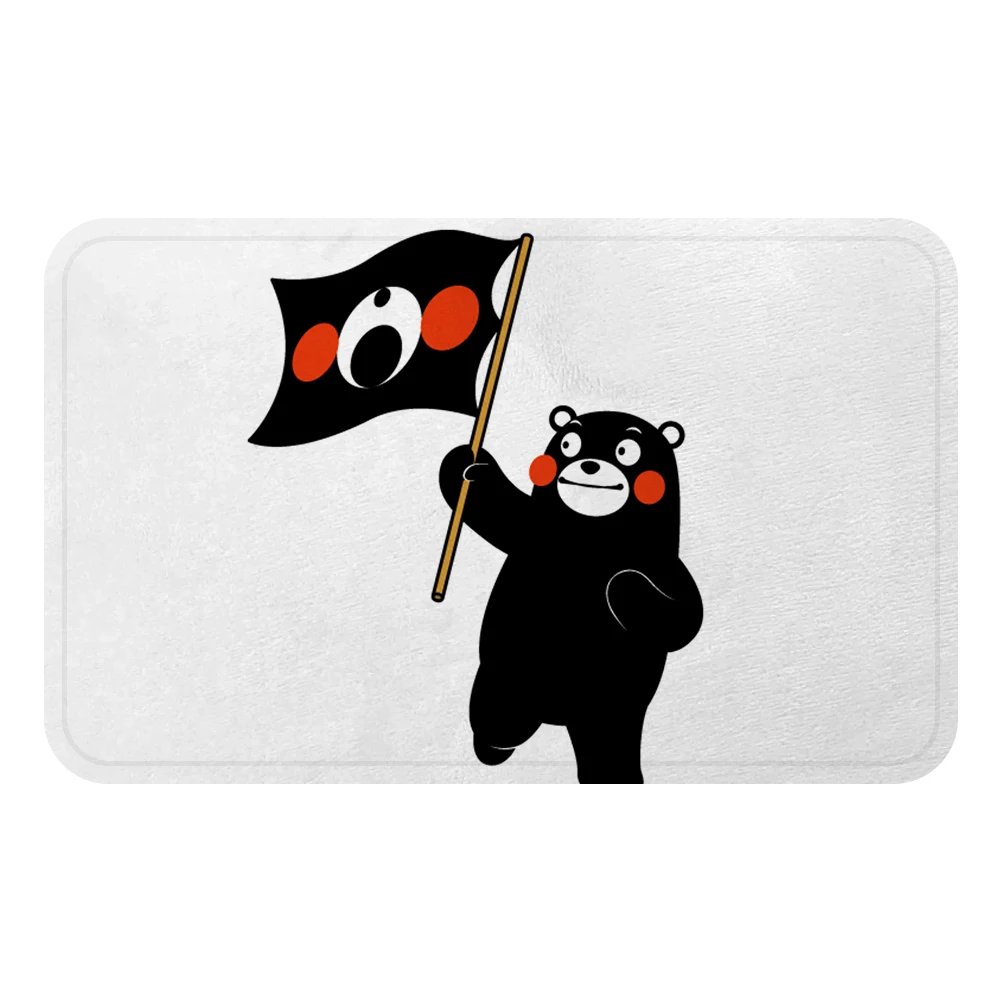 Kumamon японский медведь Happy Ambassador коврик для ванной декоративный Противоскользящий коврик комната автомобиль пол бар ковры домашний декор для дверей подарок - Цвет: Белый