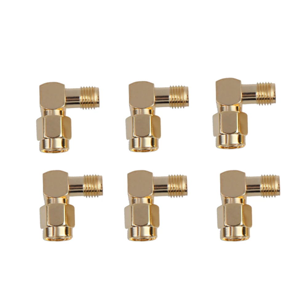 

Delicate FPV Connectors 5.8G Right Angle SMA Female/Male Antenna Connector for RC Aircraft 6pcs BS