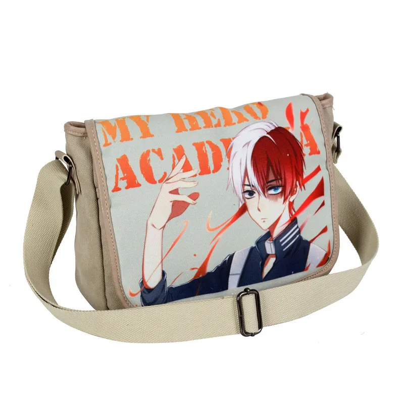 

My Hero Academy Crossbody Bag Men Women Messenger Bags Canvas Shoulder Bag Cartoon Anime School Letter Tote Handbag