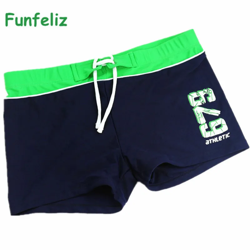 Baby Boys Swimwear Brand New Children's Swimming Trunks For Kids Cute Letter Blue Bathing Suit 6