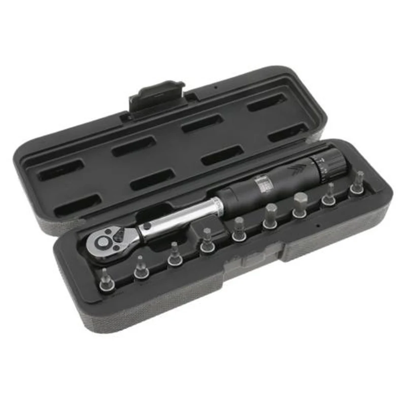 

Bicycle Bike Torque Wrench 1/4'' Drive Hex Socket Bit Set Repairing Spanner