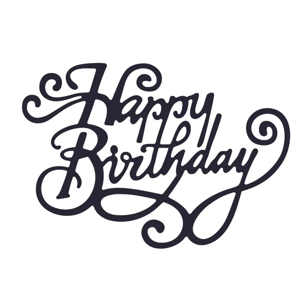 

6.1*8.8CM Happy Birthday Making Scrapbook Greeting Card Lace Hollow Metal Cutting Dies Stencil Frame Embossing Template DIY