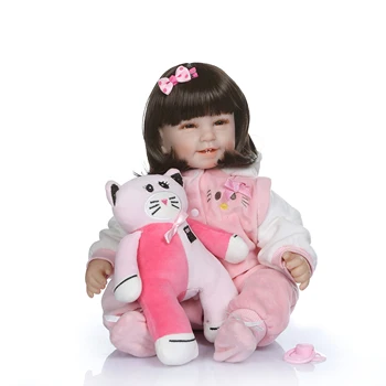 

Reborn toddler girl bebes reborn dolls 22inch 52cm soft silicone vinyl baby doll toys for children gift NPK DOLL