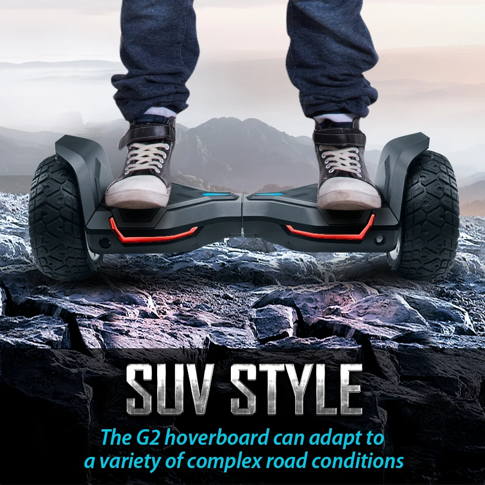 

Black Color Gyroor Warrior 8.5 inch Off Road Hoverboard Music Speakers and LED LightsUL2272 Certified Self Balancing Scooter