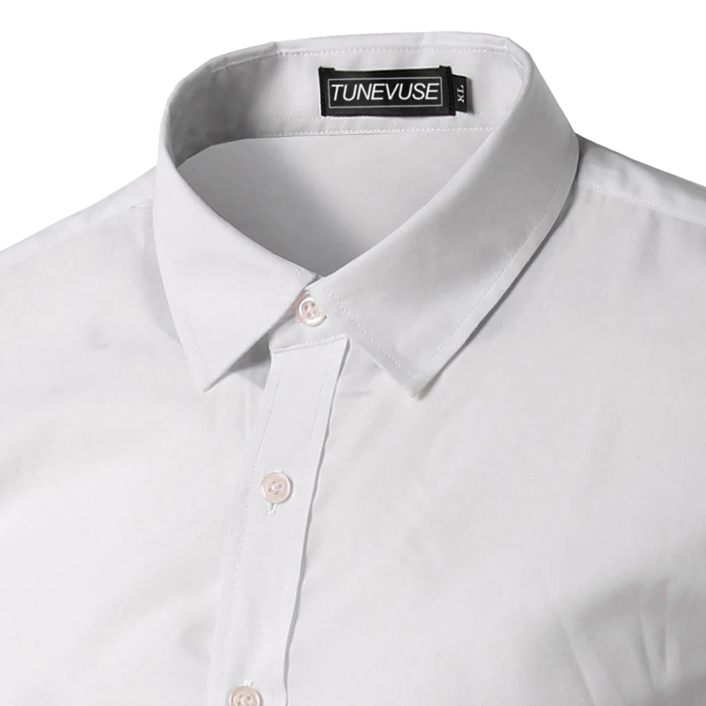 2018 New Summer Men's short Sleeve Shirt Slim Fit Camisa Social Masculina Chemise Homme Mens Solid Color Business Shirts 6537