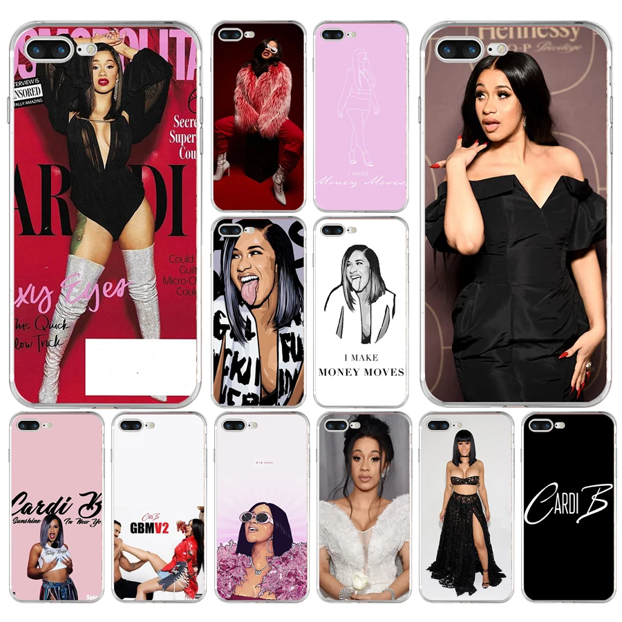 

165H Cardi B Soft TPU Silicone Cover Case For Apple iPhone 6 6s 7 8 plus Case