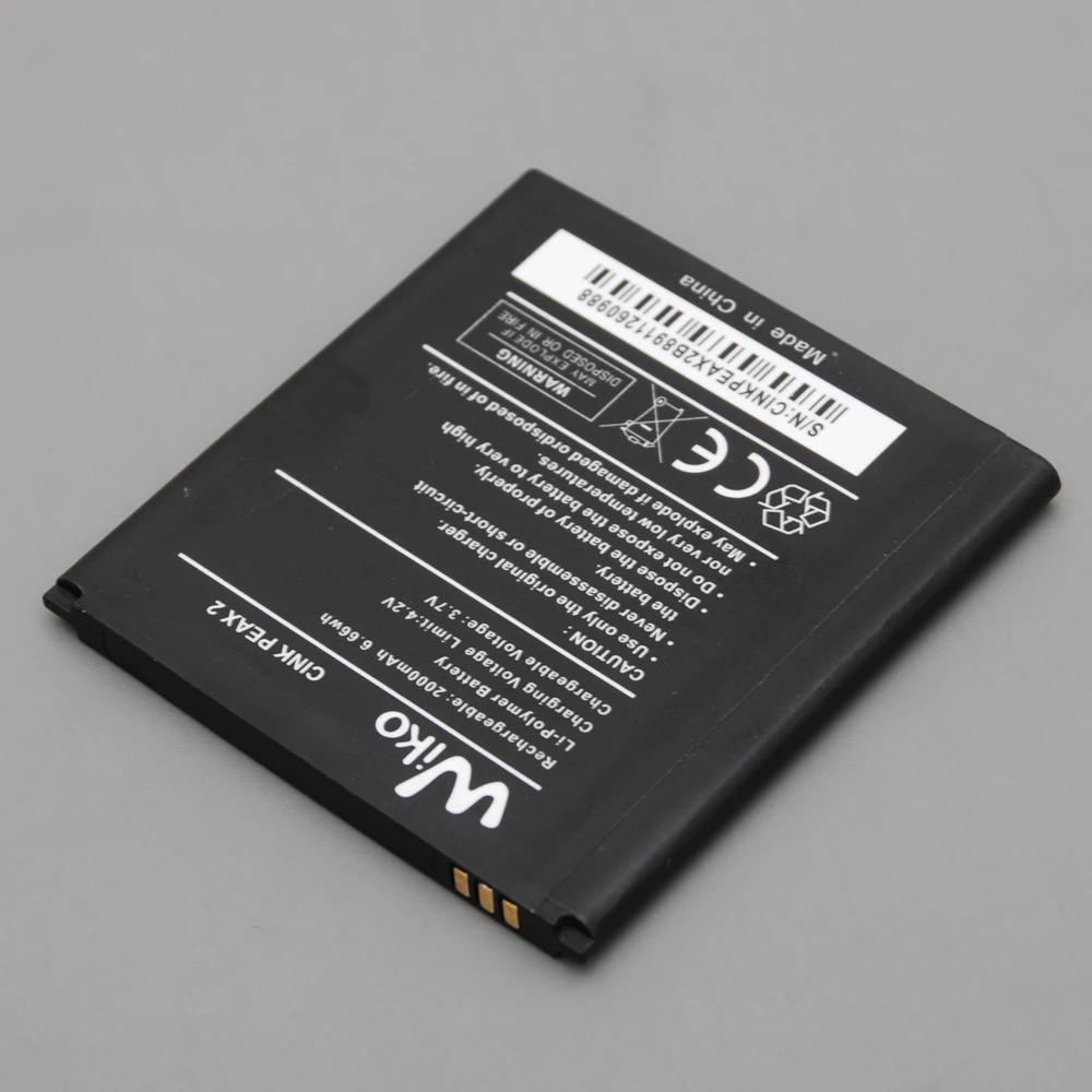

Backup 2000mAh Battery For Wiko Cink peax 2 Smart Mobile Phone + + Tracking Number + In Stock
