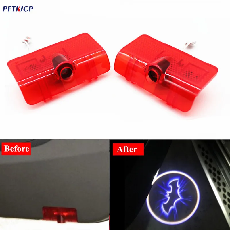 

PFTKJCP 2x for zotye t600 z500 welcome logo door lamp Led Car Logo Projector Light door lamp led light