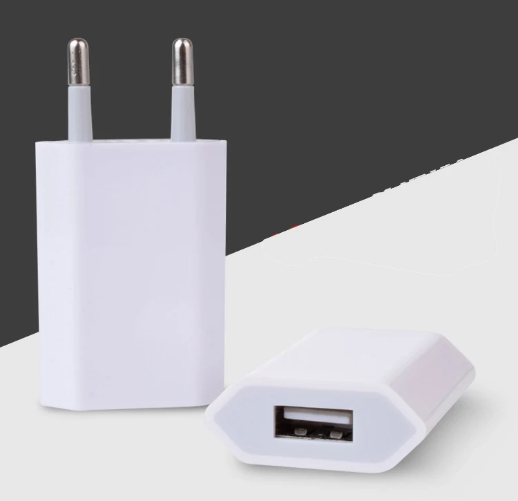 USB ЕС Зарядное Устройство 5 V 1A Высокое Качество AC Белый Micro Power адаптер Для Iphone 4S 5S 6