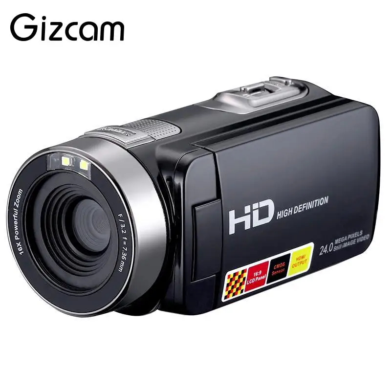 

Gizcam 3.0" LCD Touch Screen 24MP Remote Control Video Camera 1080P Full HD Digital Camcorder Video Camera DV Night Shot 16XZoom