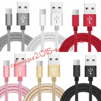 

Top quality 1m 2m 3m 6ft 10ft Type c Usb c alloy braided 2A fast charging usb cable for samsung s8 note 8 for iphone 5 6 7