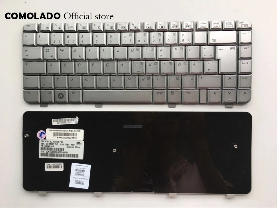 GR немецкая клавиатура Серебряная для HP Pavilion dv5t dv5z dv5 dv5-1000 ноутбука Layout |