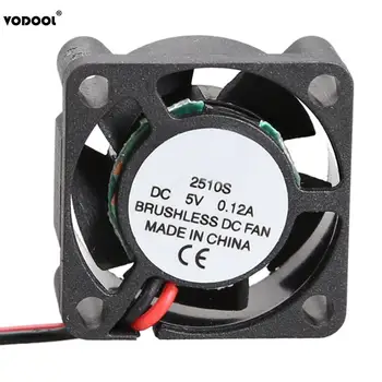 

2510S 0.12A 5V Thermoplastic Cooler Black Brushless DC Fan 25*10mm Mini Cooling Radiator Quiet Sleeve-bearing High Quality