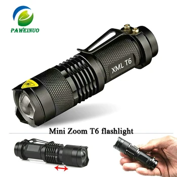 

S20 Led Mini flashlight torch zoomable 5 Mode Tactical high power torch rechargeable 18650 battery waterproof portable lighting