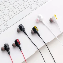 Dual Dynamic 3.5mm Jack In-Ear Earbud Headset with High-fidelity Audio Headset Wired Earphones Hands-free Calling Headset 100% genuine dunu titan 1es titan 1es titanium diaphragm dynamic high fidelity quality in ear earphones earbuds
