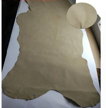 

Apricot genuine pig skin split shoes lining suede raw leather material sale by whole piece