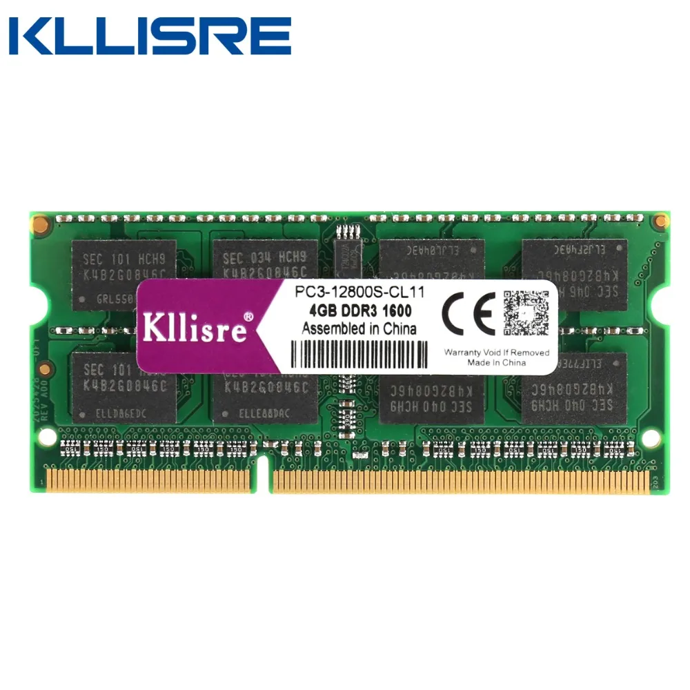 Kllisre DDR3 8 ГБ 4 ОЗУ 1333 мГц или 1600 204pin sodimm Записные книжки памяти | Компьютеры и офис