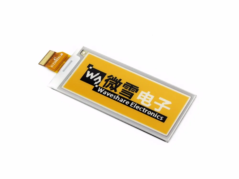 

Waveshare 296x128 2.9inch E-Ink raw display panel without PCB yellow black white Three-color SPI interface