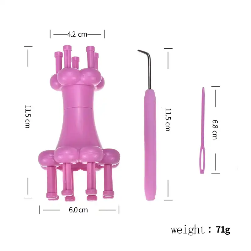 Rope Braiding Knitting Spool Loom Knitter Double Head Weaver Needle Knit DIY Sewing Craft Tool