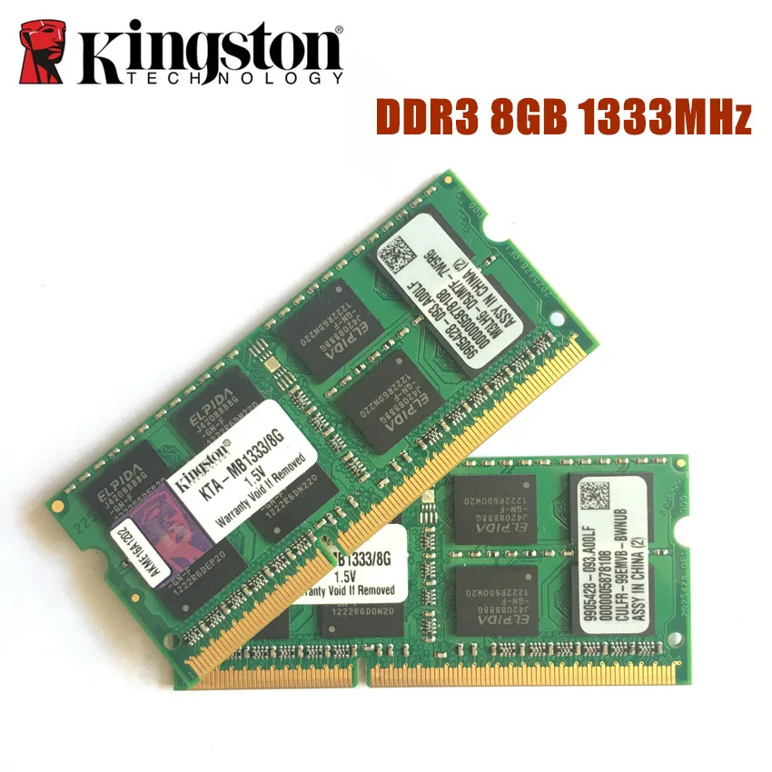 kingston 8GB PC3-10600S DDR3 1333Mhz 8gb память для ноутбука 8G PC3 10600S 1333MHZ модуль для ноутбука SODIMM ram