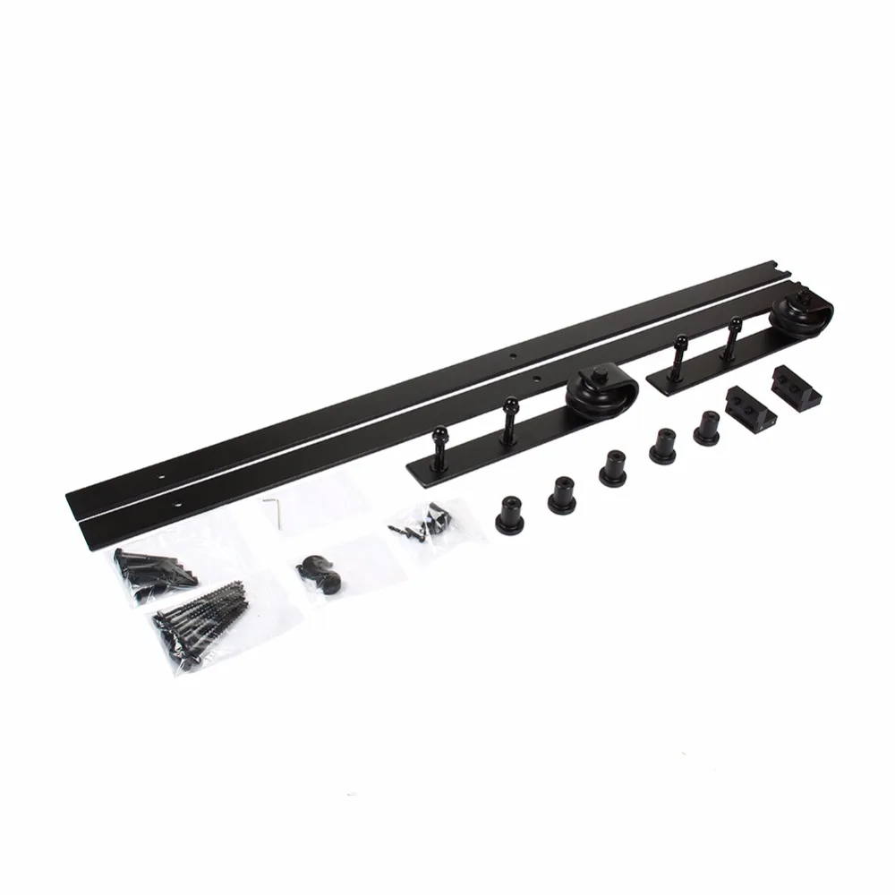 

6FT/ 6.6FT Door Sliding Rail Hanger Roller Sliding Barn Door Hardware Closet Top Mount Hanger Roller Track Rail Kit