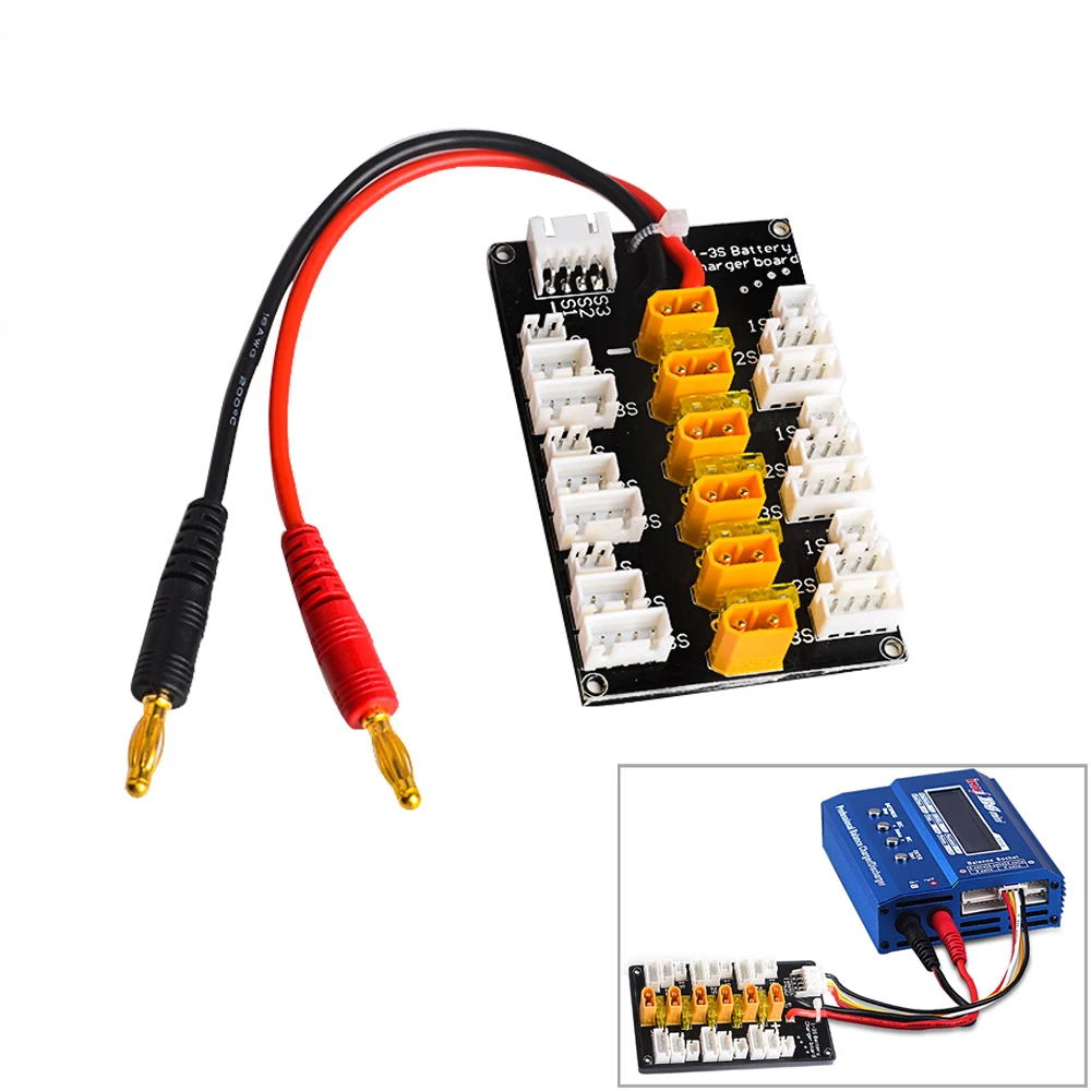 

1pcs HotRc High Quality XT30 1S-3S Plug Parallel Charging Board For IMAX B6 Charger for RC Helicopter Battery