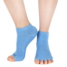 Женские спортивные носки для йоги с пятью носками, противоскользящие носки для голеностопа, носки в горошек, Пилатес фитнес спортзал, профессиональные носки, тапочки, защитная накладка для танцев