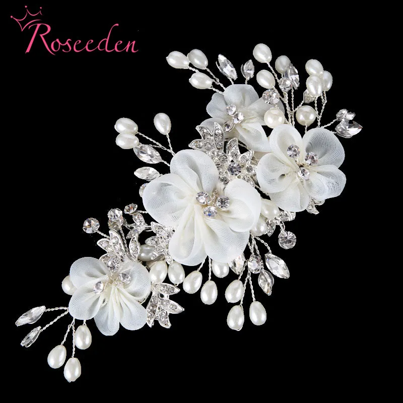 

Flower Bridal Hair Combs Hairpin Ornaments Fashion Hairwear Wedding Hair Accessories for Women Girl Headpiece Decoration RE3178