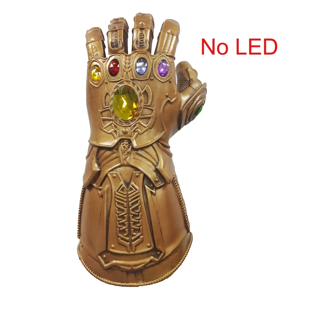 Латексные перчатки Thanos Infinity Gauntlet Мстители Infinity War косплей перчатки со светодиодами игрушки подарочные шарики Вечерние перчатки для Хэллоуина
