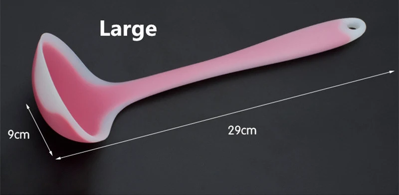 1 шт. большая силиконовая ложка с длинной ручкой ложка для супа Черпак большие сервировочные ложки силиконовая кухонная посуда инструменты для приготовления пищи аксессуары