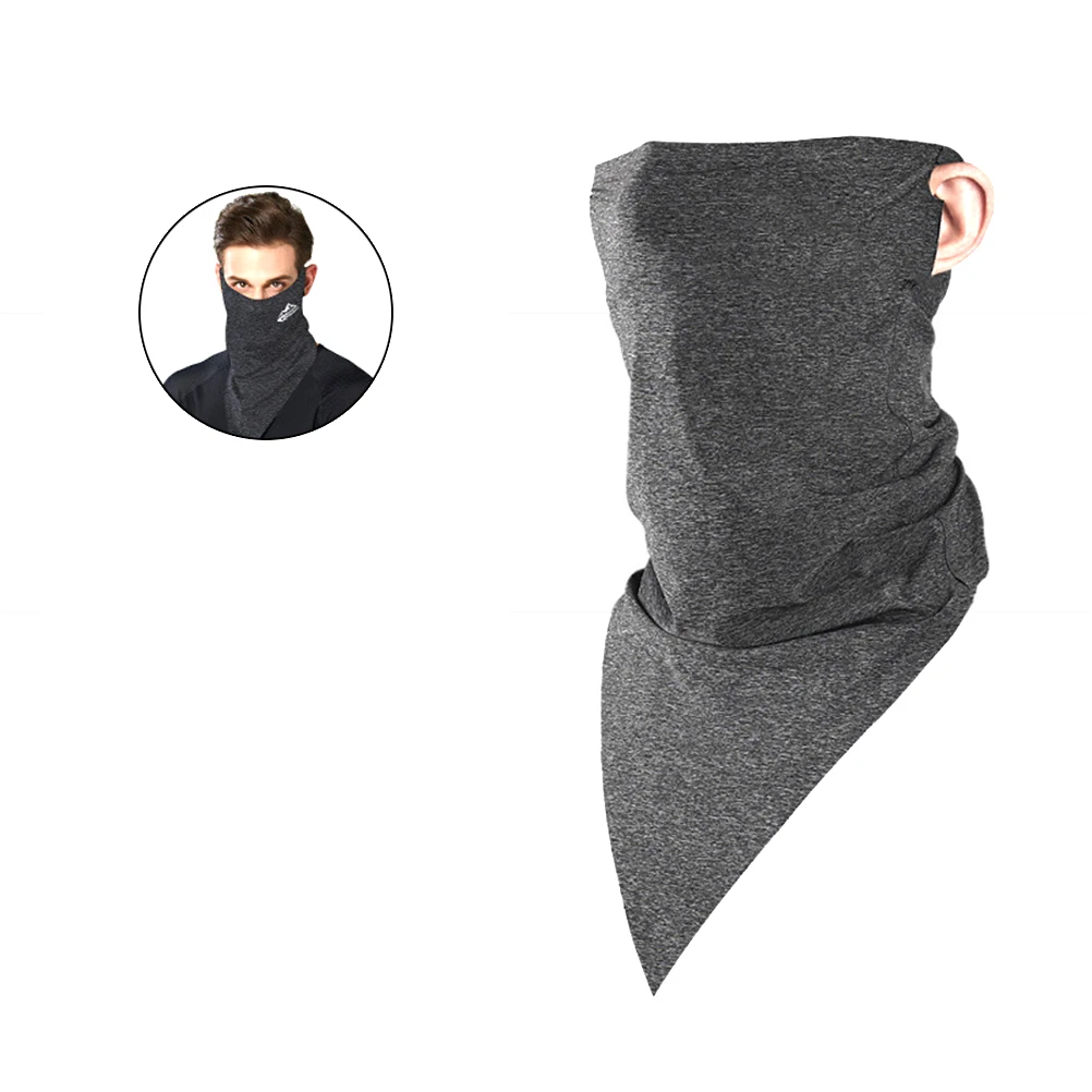 Dark Grey 1 шт. ветрозащитная велосипедная маска для лица ледяная Ткань спортивный шарф дышащие велосипедные шарфы Беговая повязка на голову - Цвет: Dark Grey