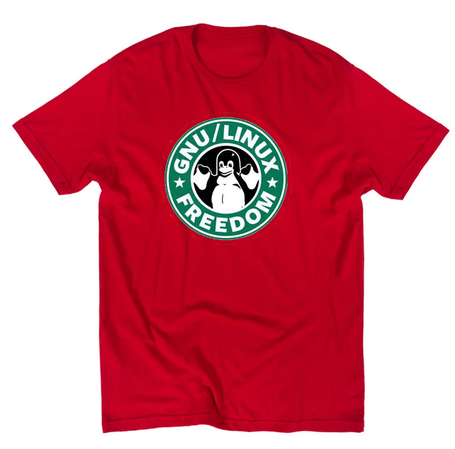 Футболка мужская с круглым вырезом и коротким рукавом|euro size|linux t shirtmen fashion shirt |