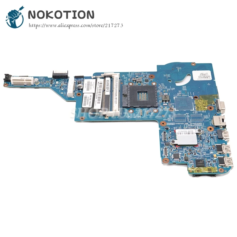 NOKOTION 48 4QC05 011 669085 001 For HP Pavilion DM4 DM4 3000 laptop motherboard HM67 GMA
