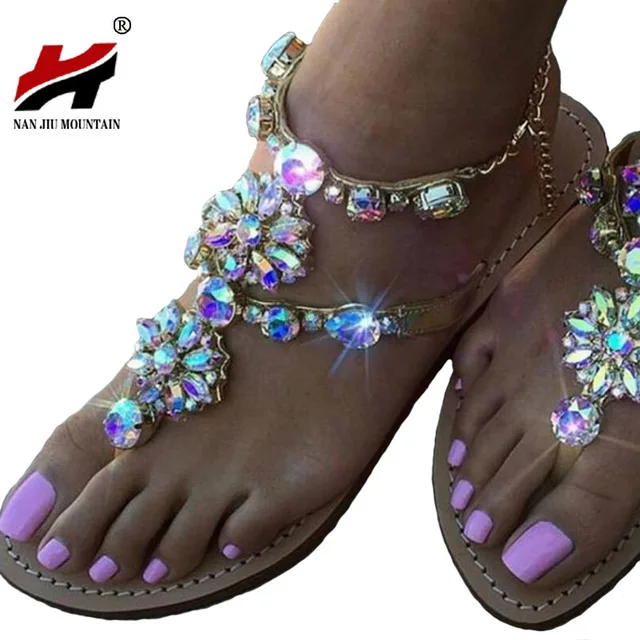 Size Vrouwen Hak Plus 34 Bohemian Sandaal Platte Sandalias 47 jLq3A4SRc5