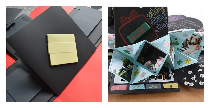 Sulalin Diy Взрывная коробка подарок Свадьба бумага подарочная коробка взрыв сюрприз коробка любовь с днем рождения подарок коробки фотоальбом