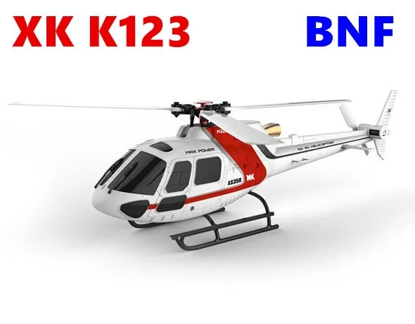 XK K123 BNF(без пульта дистанционного управления) 6CH бесщеточный AS350 масштаб 3D6G системы Вертолет обновления WLtoys V931