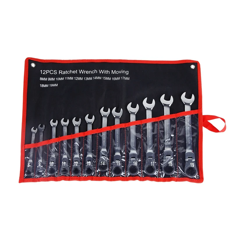 

12pcs/ ratchet spanners combination a set of keys ratchet handle tools torque wrench of auto repair hand tool for cars kit
