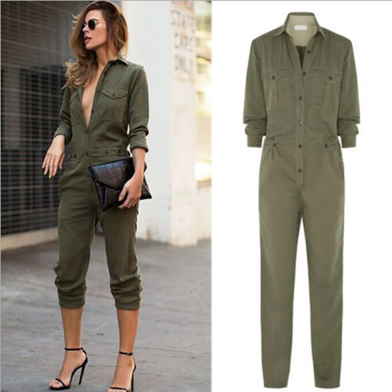 casual jumpsuit with sleeves