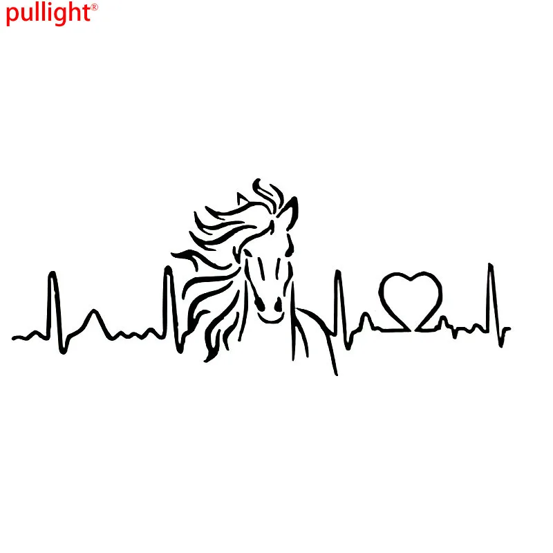 Horse Heartbeat Love Car Sticker Animal Car Styling Decalsin Car Stickers from Automobiles