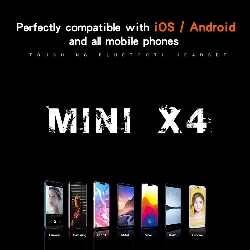 Padear mini X4 новая Bluetooth гарнитура наушники беспроводные наушники minix4 для Xiaomi Iphone Android 7/8/PLUS X xs RS Sumsung