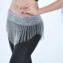 Танец живота костюм хип шарф шарик эластичный пояс золото и серебро 2 цвета талии ювелирные изделия