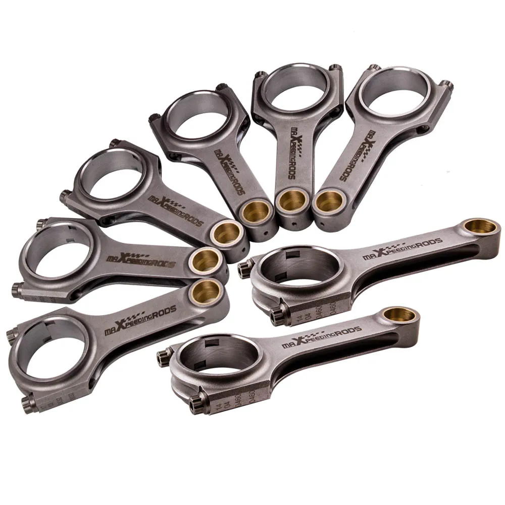 

H-beam Connecting Rod for BMW E32 E38 M60 M60B40 4.0L M62 4.4L ARP 2000 800HP Conrod 4340 Shot Peen Crankshaft Piston Pin 4340
