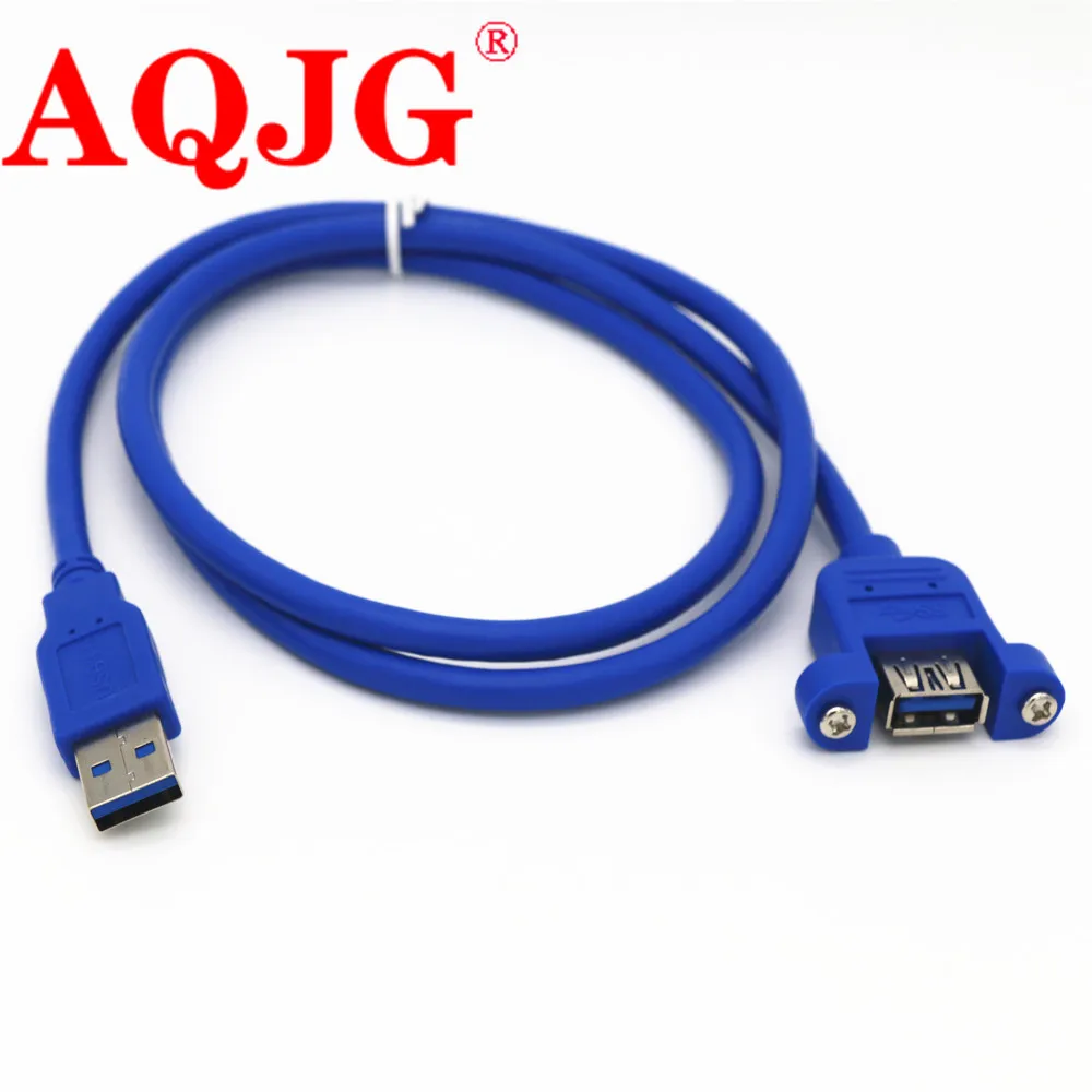 Удлинительный Кабель USB 3 0 Папа-мама винт крепления панели Блокировка отверстия