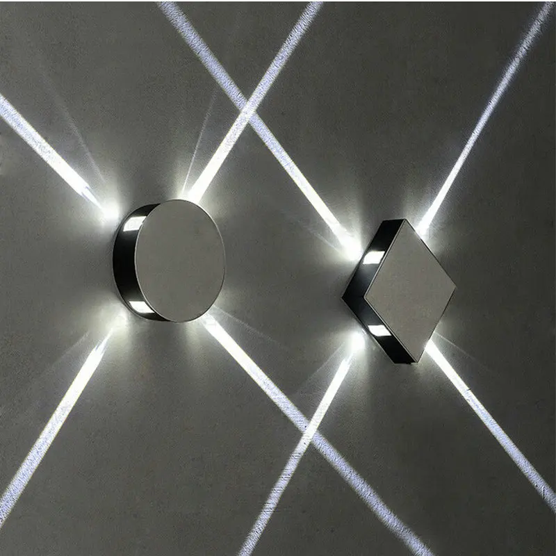 

LED cross wall lamp round square creative lamp surrounded by light strips KTV background wall decoration lamp 12w mounted
