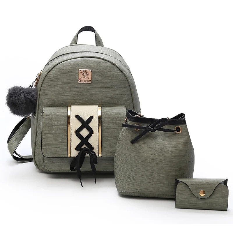 2017 New Fashion Women Backpacks Lady Bag Female Backpack for Teenage Girls Youth PU Leather Schoolbag College Students Bookbag bookbags-for-girls