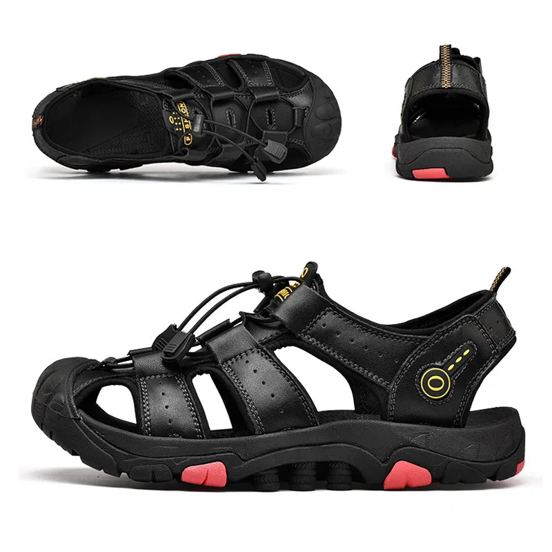Classic Men Soft Sandals Comfortable Men Summer Shoes Leather Sandals Big Size Soft Sandals Men Roman Comfortable Men Summer