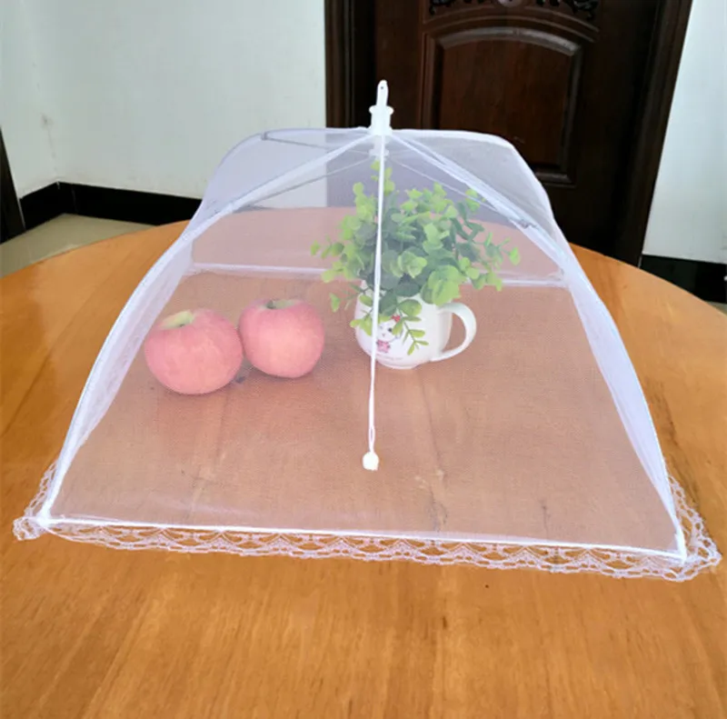 

1PCS Foldable Mesh Food Cover Food Umbrella Washable Picnic Barbecue Party Anti Fly Mosquito Net Tent Kitchen Gadgets