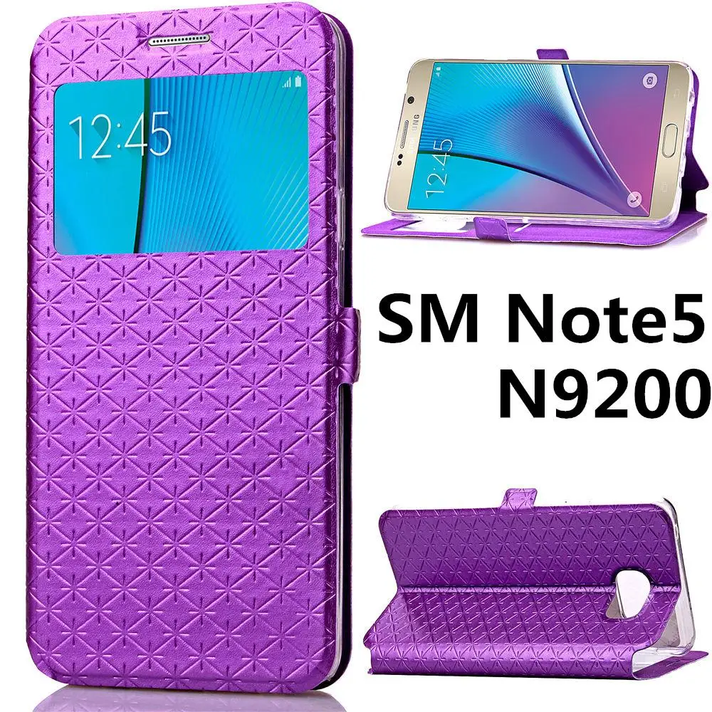 Note5 for Samsung Galaxy Note 5 N9200 Case Luxury Plaid Card Slots